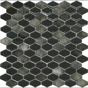 Indigo Hexagon - glass tile